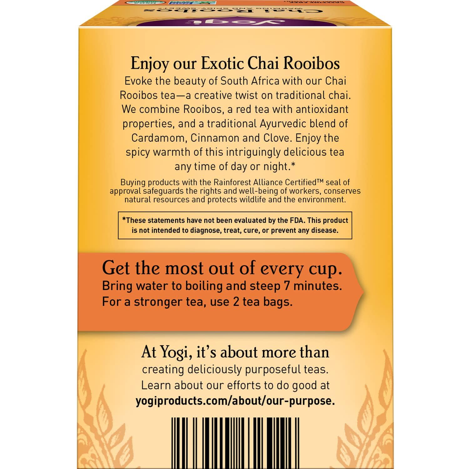 Yogi Tea DeTox, Caffeine-Free Organic Herbal Tea Bags, 4 Boxes of 16