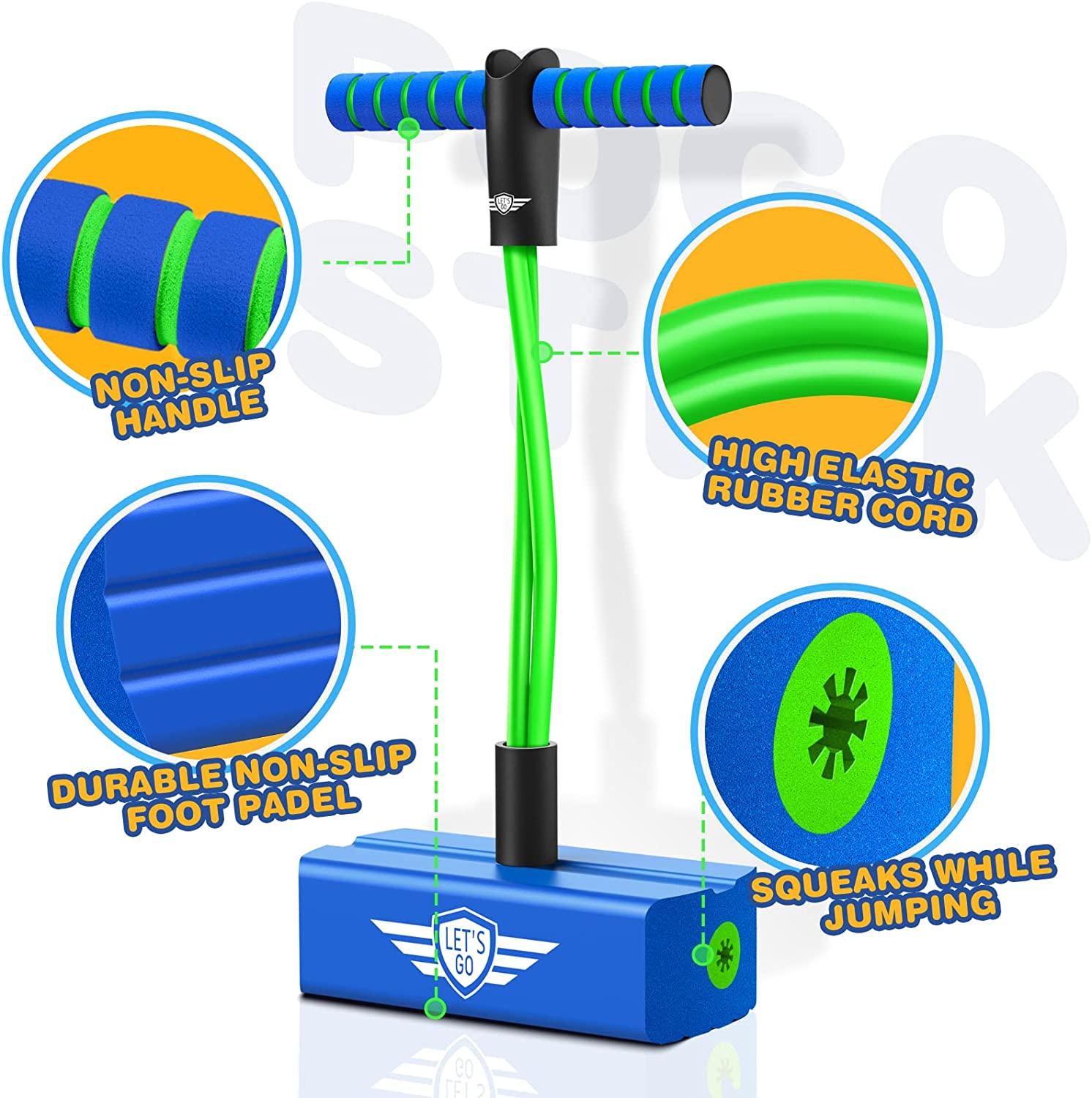 LET'S GO! Foam Pogo Jumper for Kids, Toys for 3-12 Years Old Boys Girls  Pogo Stick Outdoor Toys Gifts for 3-12 Year Old Boy Girl Bungee Jumper