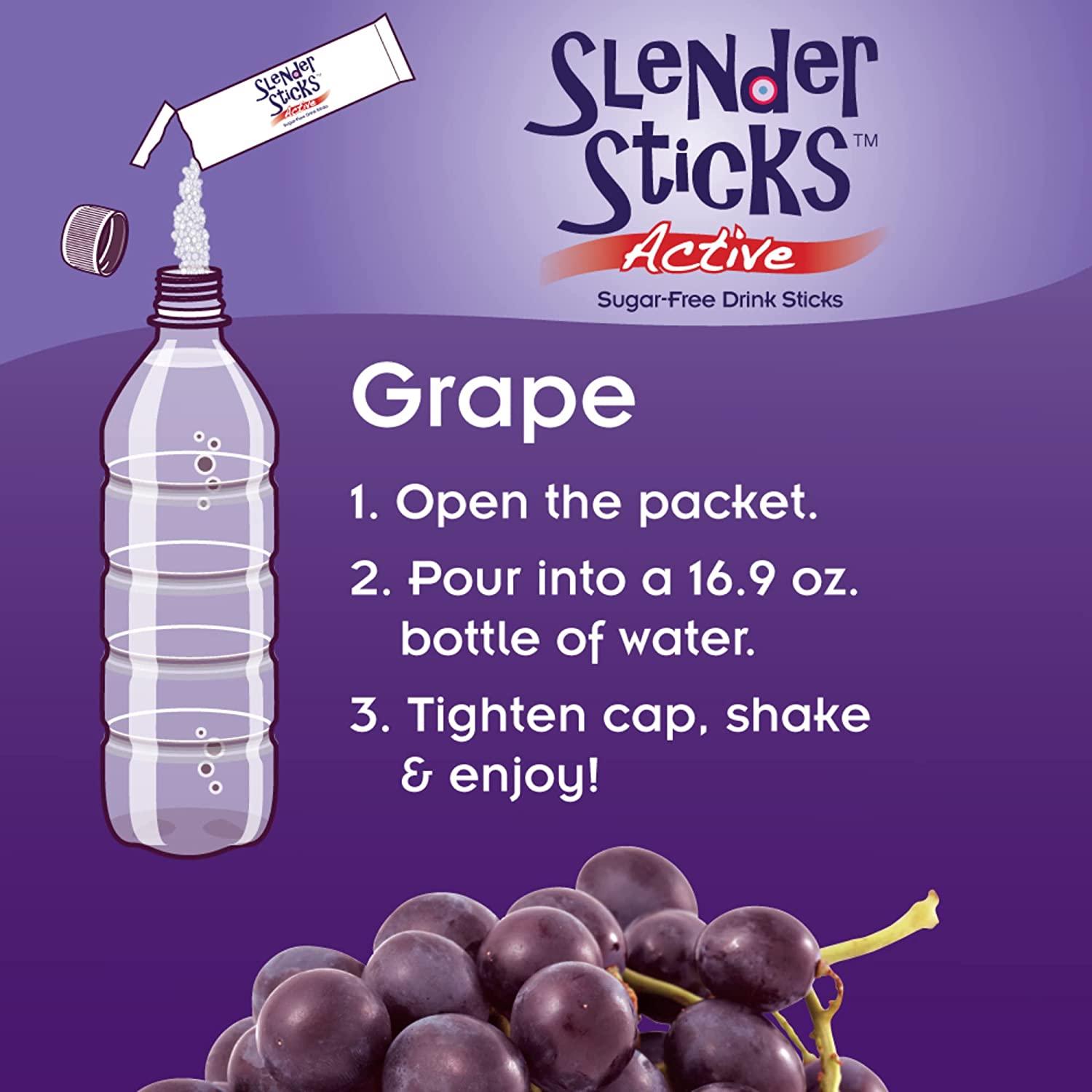 Now Foods Real Food Slender Sticks Active Grape 12 Sticks 17 oz (48 g)