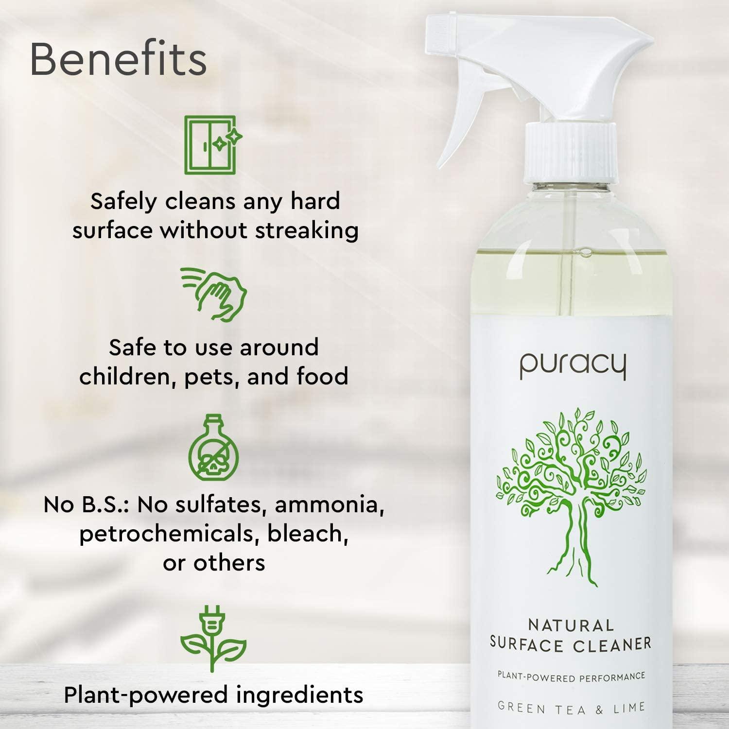 Puracy Stain Remover for Clothes - Laundry Spray for Fresh and Set-In Clothing Stains - Enzyme-Based Laundry Stain Remover - 99.96% Plant-Powered