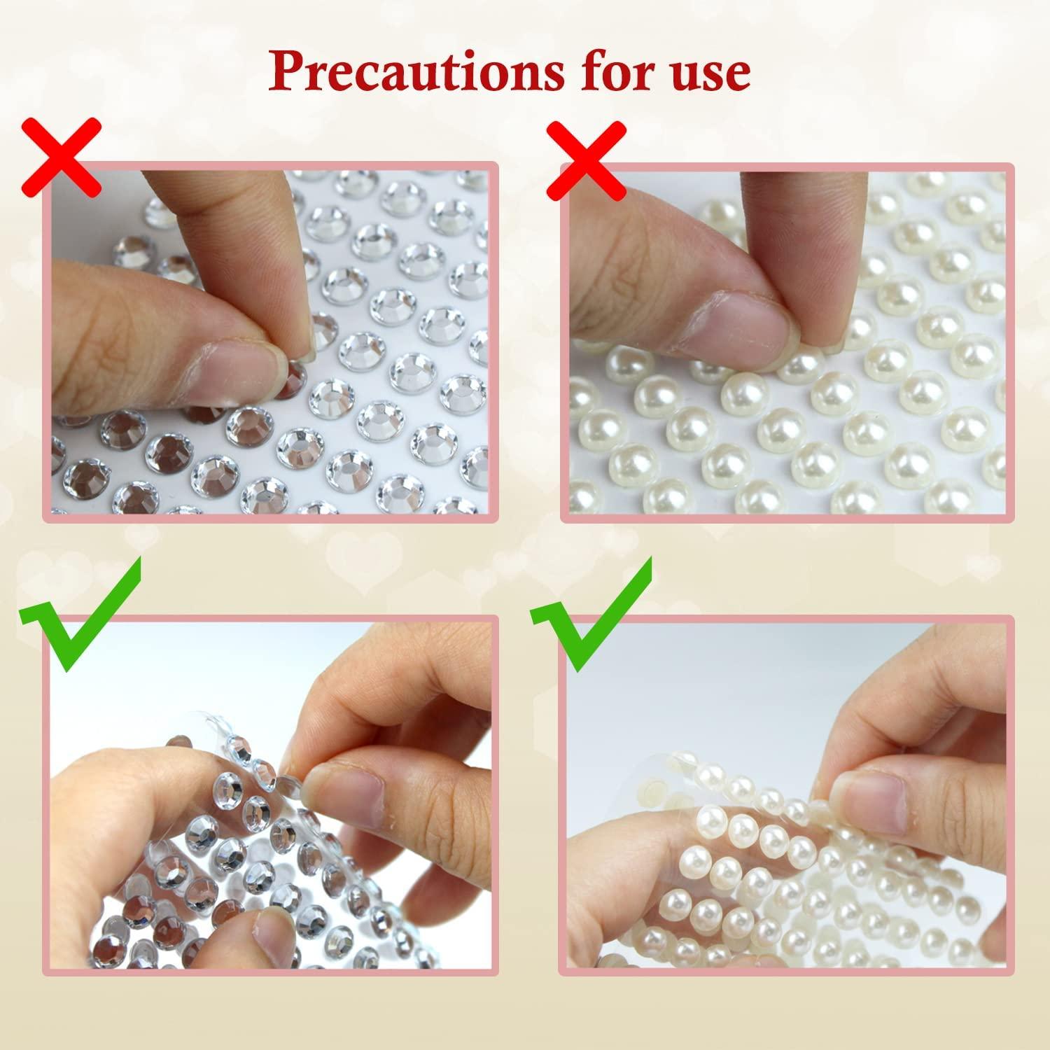 3mm, 4mm, 5mm, 6mm Pearl Stickers Pearl Rhinestones Pearl Strip