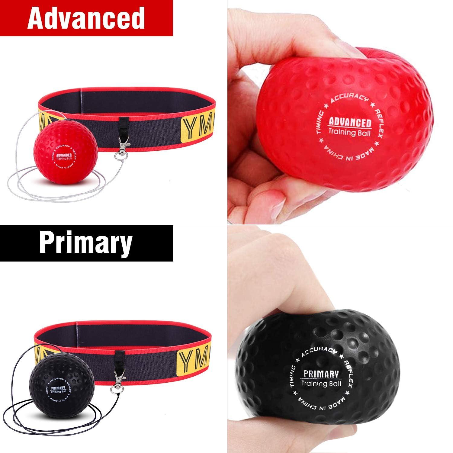 YMX BOXING Training Reflex Ball - Adjustable Elastic Head Band