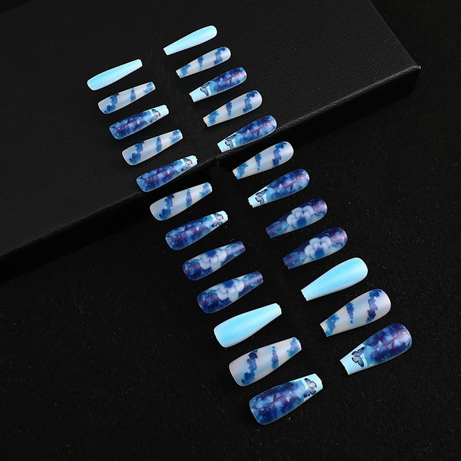 Upgrade Your Look With 24pcs Adhesive Wearable Nail Stickers, Cute