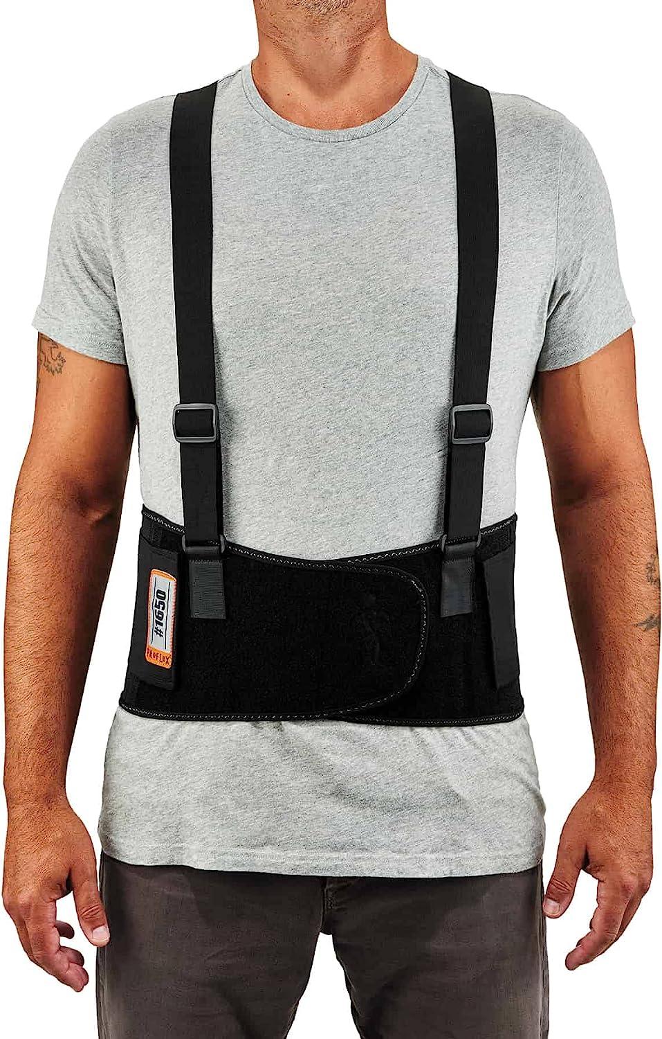 Hi-Vis Back Support Belt with Suspenders & Reflective Strips