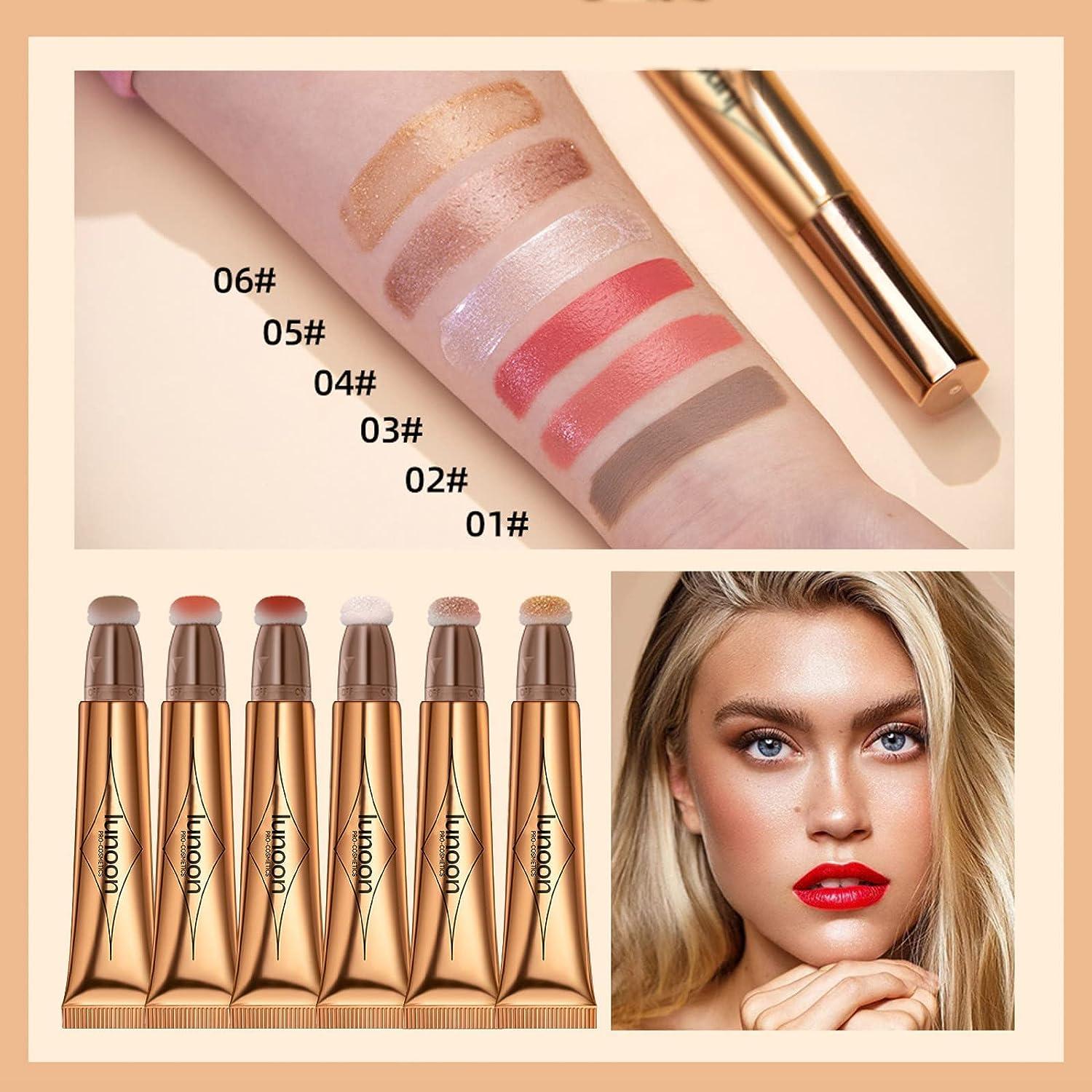  Contour Beauty Wand Liquid Face Conceal Contour Highlight Blush  Stick with Cushion Applicator Natural Lightweight Blendable Matte Face  Shade Stick (02 Contour + 04 Cherry Red + 06 Rose Glod) : Beauty & Personal  Care