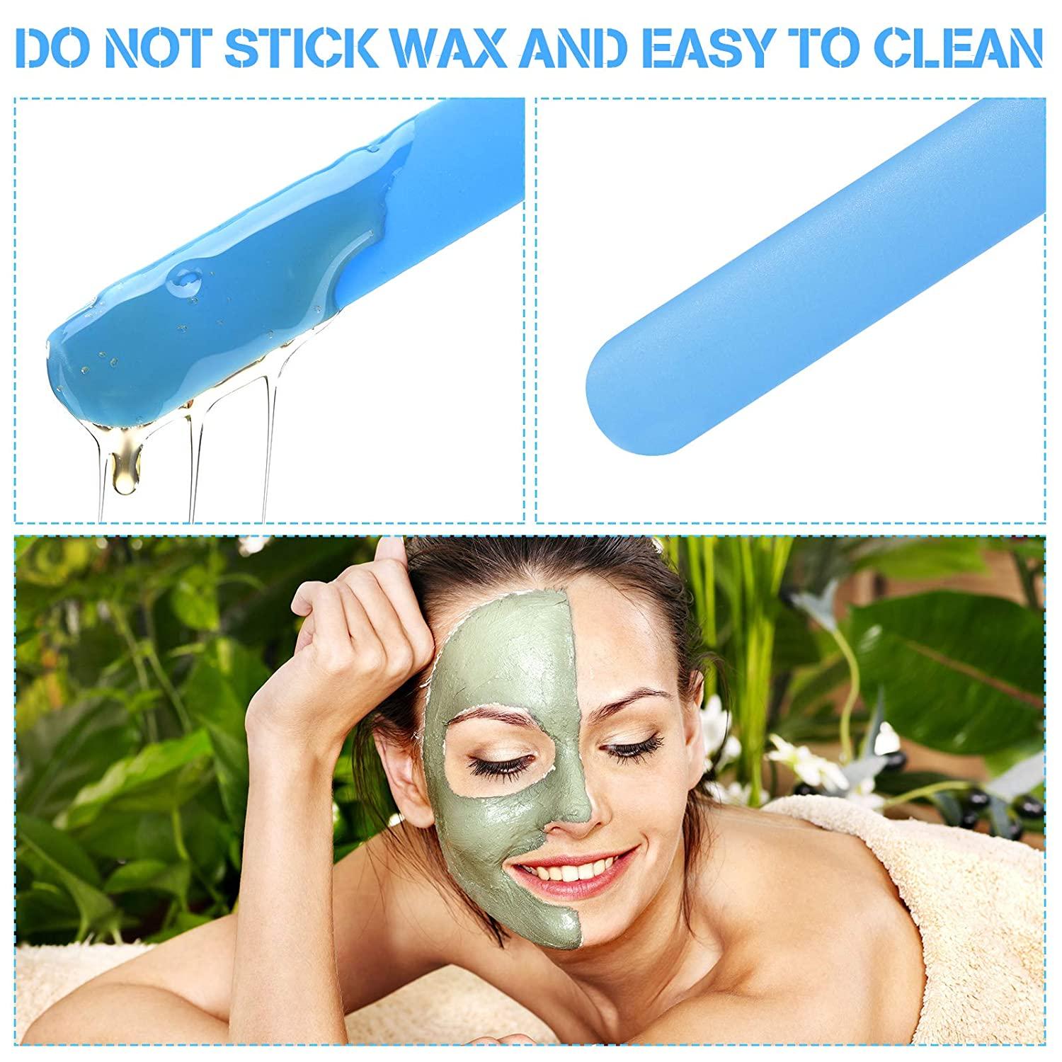  Non Stick Wax Spatulas Silicone Waxing Sticks Waxing Applicator  Hair Removal Large Wax Sticks Reusable Scraper Large Area Hard Wax Sticks  for Home Salon Body Use Mixing Resin : Beauty 