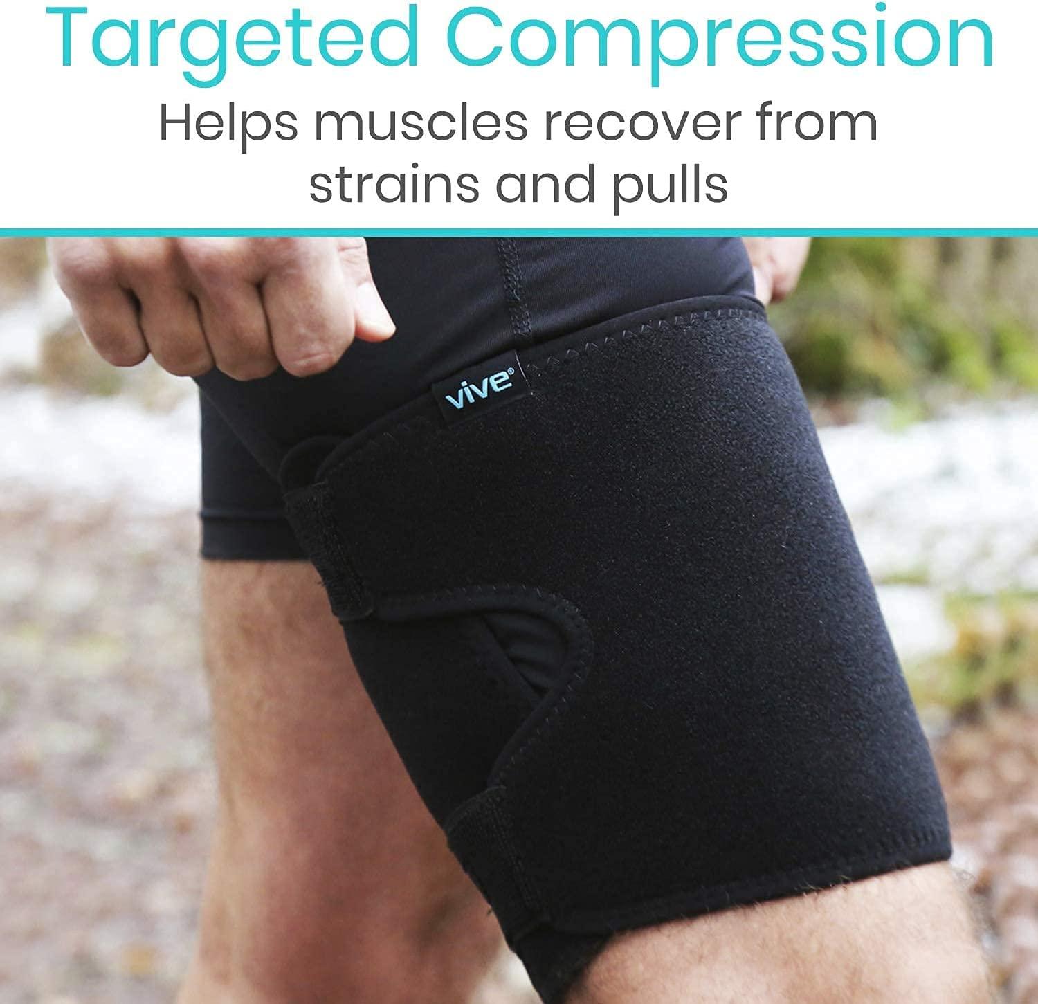 supregear Thigh Wraps Support, Adjustable Compression Neoprene Thigh Sleeve  Hamstring Quad Wrap Upper Leg Brace for Women Men Pulled Groin Muscle