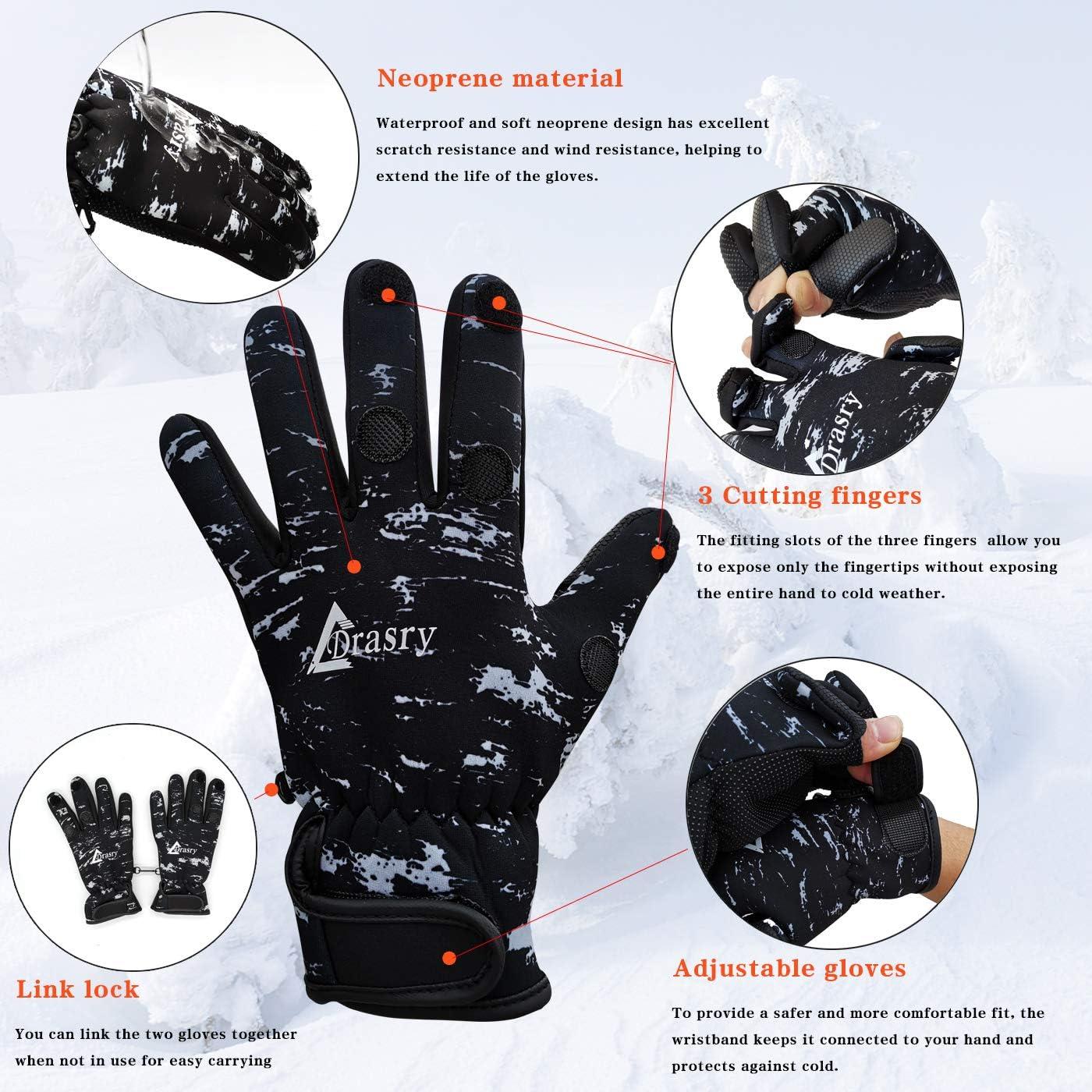 Fishing Gloves for Men Women Cold Weather Fingerless Gloves for Winter Fly  Fishing Ice Fishing Photography and Hunting Fishing Gloves Cold Weather for