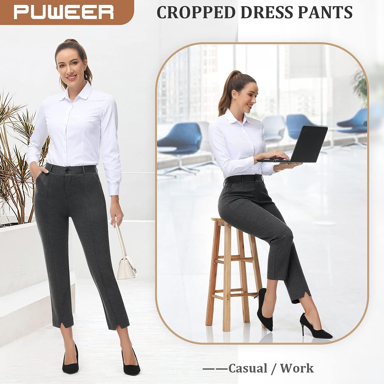 Pants for Women Work Casual Plus Size Women Casual Fashion High Waisted  Petite on Dress Pants for Women Business, Black, Small : : Clothing,  Shoes & Accessories