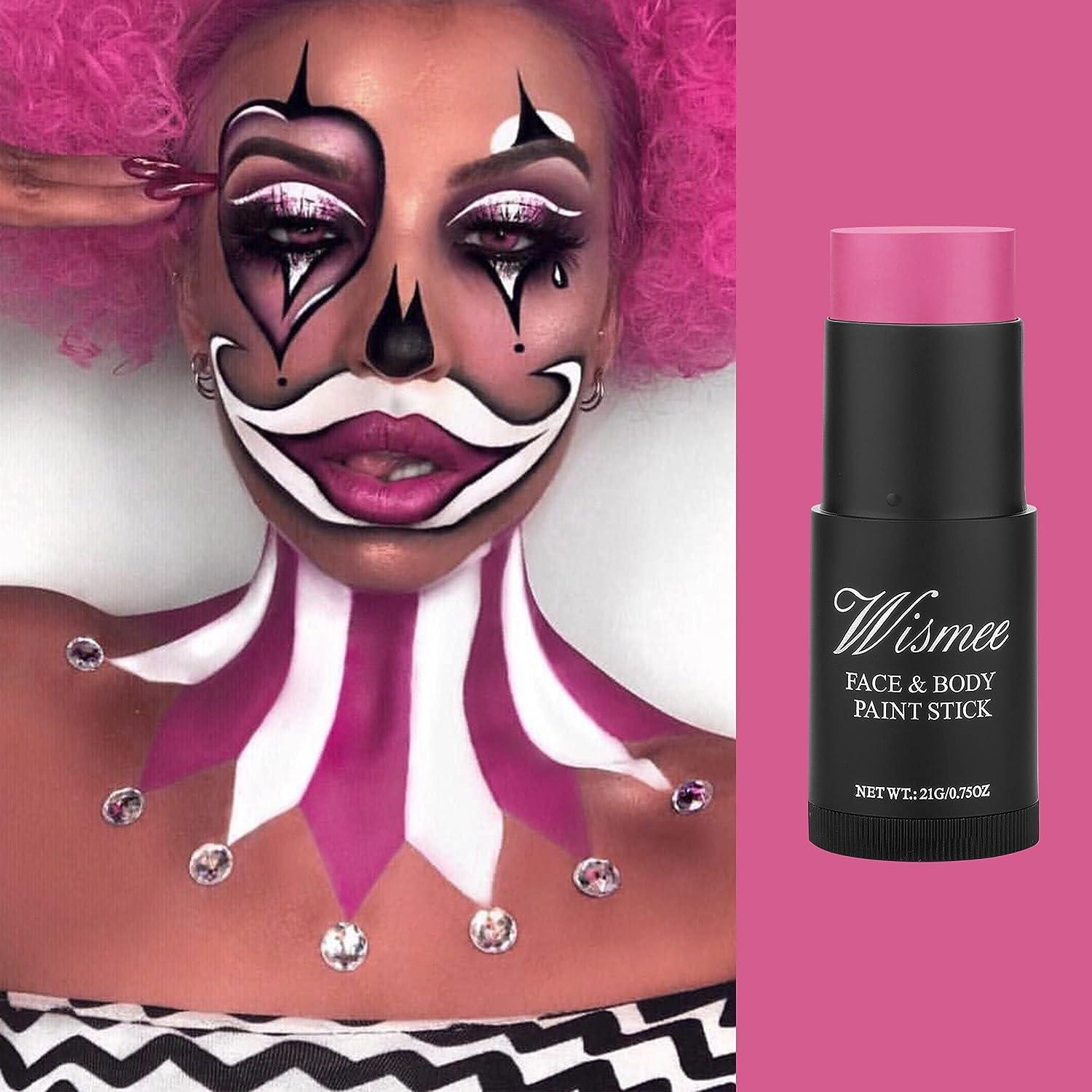 Pink Cream Makeup Halloween Pink Face Paint Cream Accessory 2 Packs Face  Paint