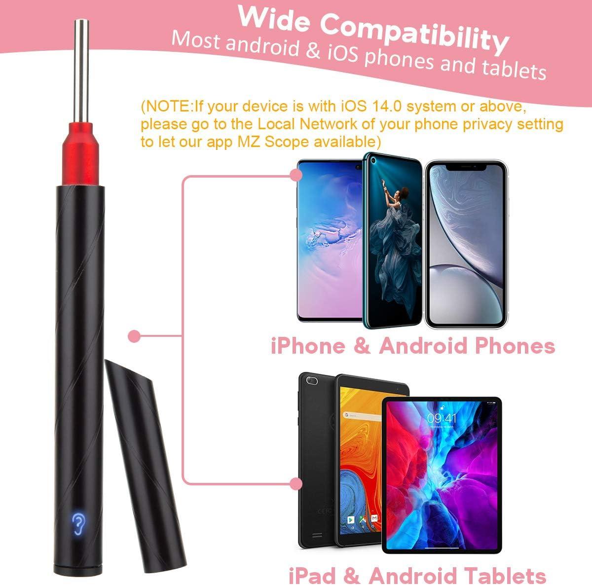 HD WiFi Otoscope Visual Ear Cleaner Camera Earwax Remover for iPhone  Android 