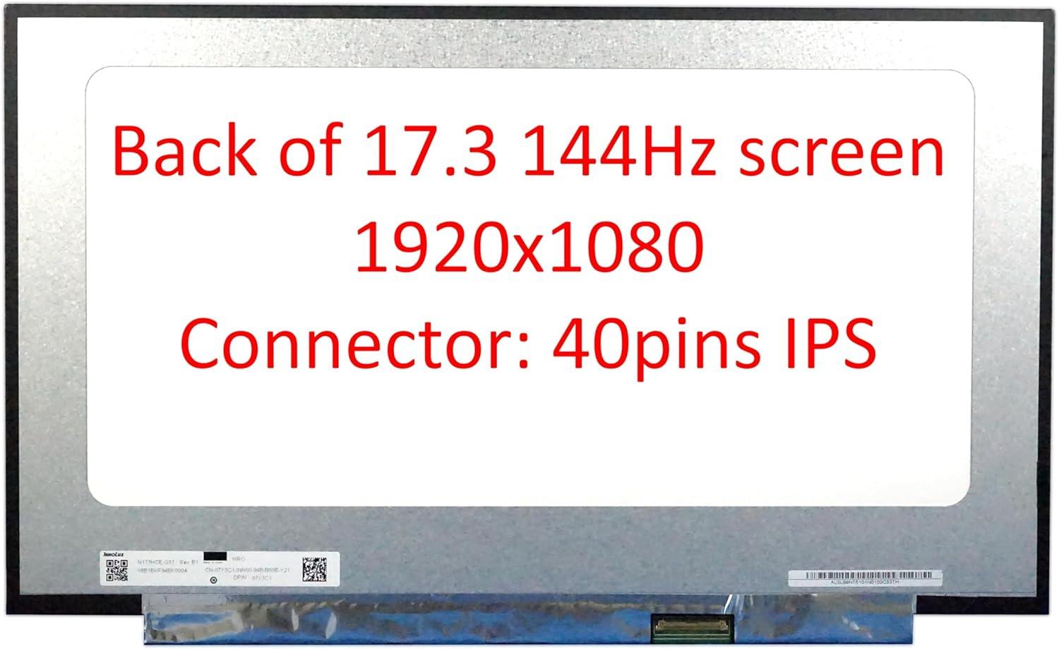 FULLCOM New LCD Replacement Screen 17.3 Inch NV173FHM-N44 144Hz