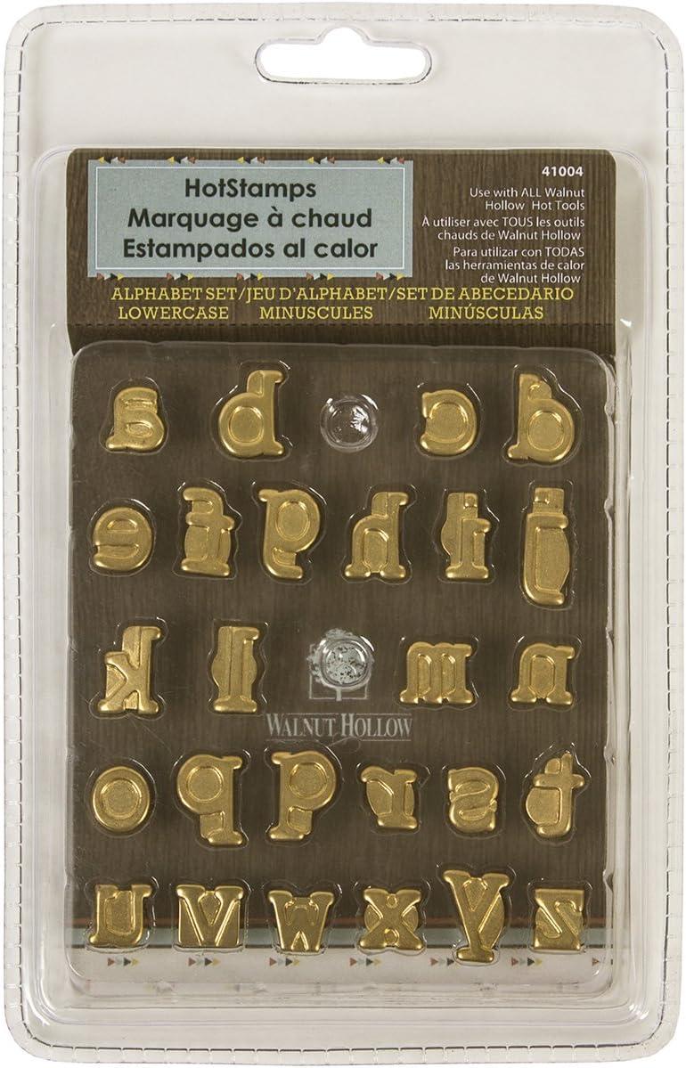 NEW Walnut Hollow 28 METAL Stamps ALPHABET set w/Handle CLAY Woodburning  SEALED