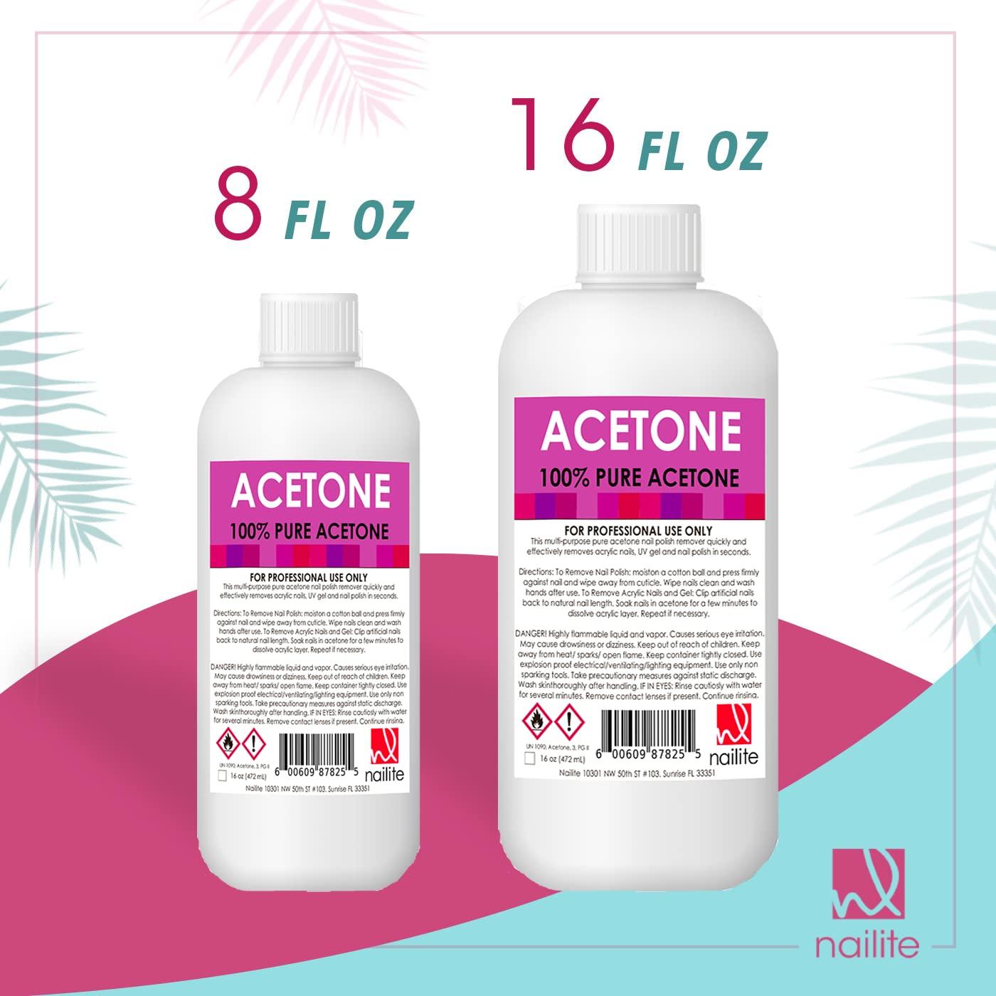 100% Pure Acetone 16 oz. (140021)  Acetone, Pure products, Nail room