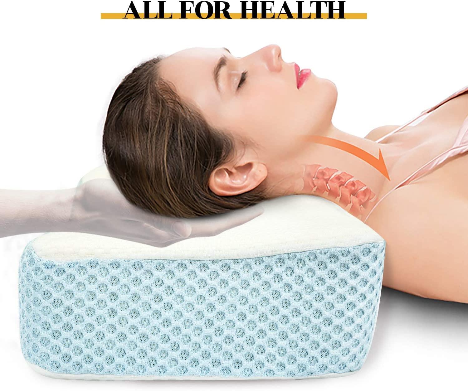 Cervical pillow memory foam contoured for neck and shoulder pain relief  ortopeadic universal size men and women