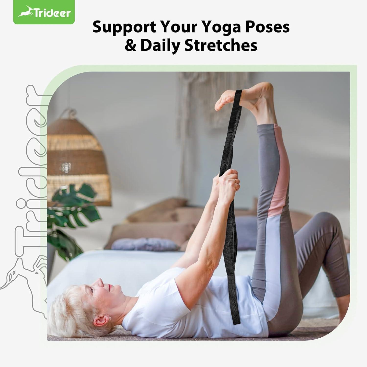 Trideer Stretching Strap Yoga Strap for Physical Therapy, 10 Loops Yoga  Straps for Stretching, Non-Elastic Stretch Strap… - Deva Physical Therapy