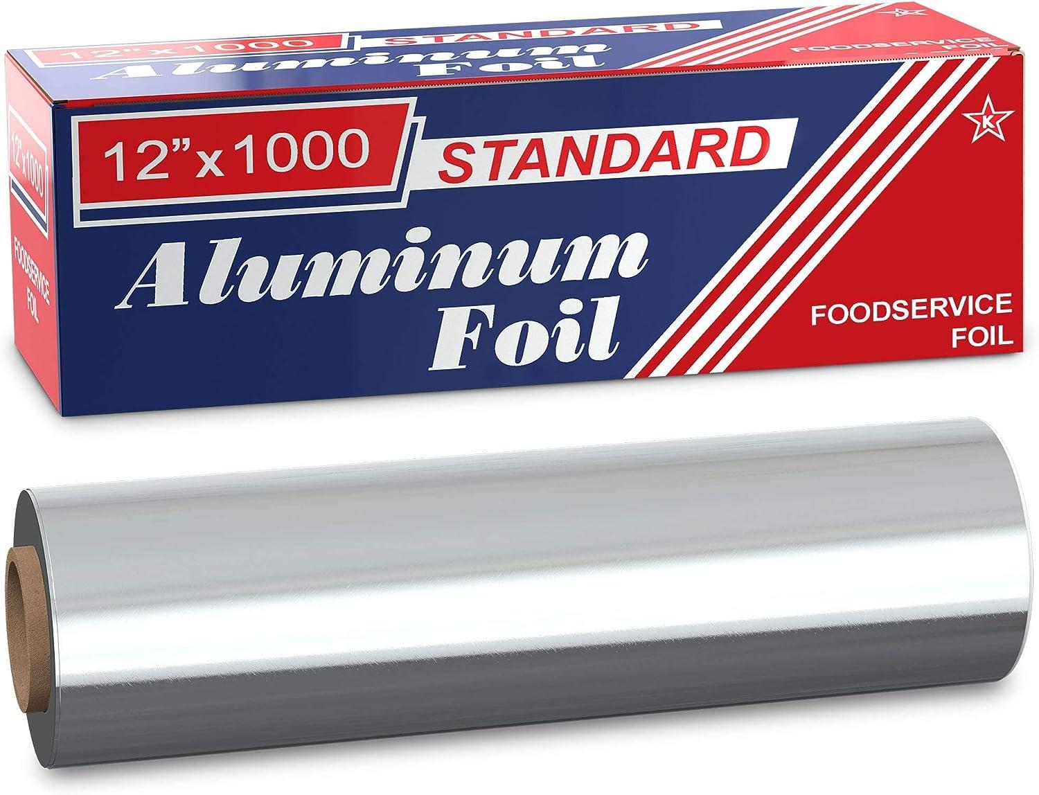  Ox Plastics Aluminum Foil Wrap for Food, Heavy Duty Aluminum  Foil, BBQ Silver Foil Rolls for Grilling, Roasting, Baking, Perfect for  Commercial & Home Use