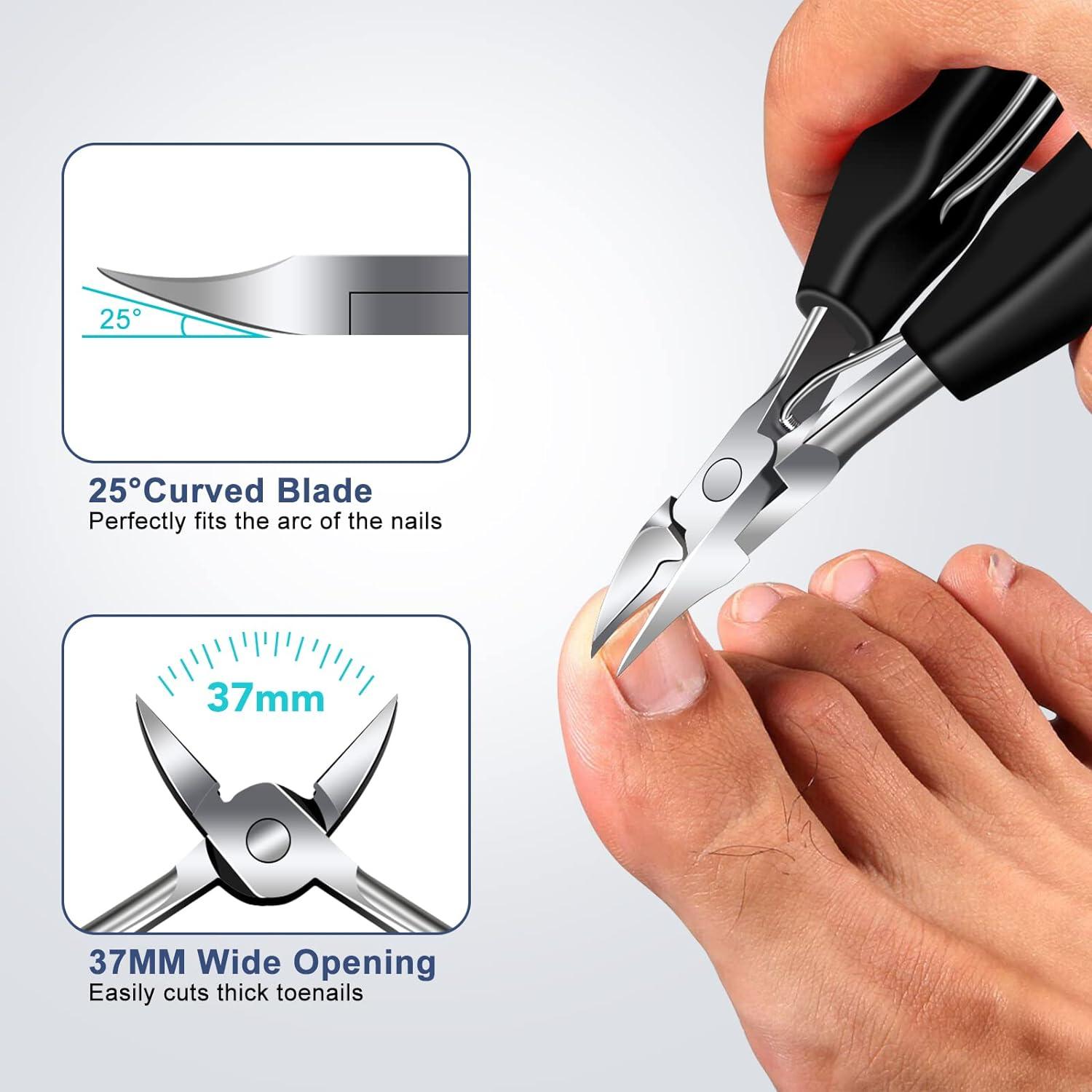 Buy Nail Clippers for Thick Nails - DRMODE Large Toe nail Clippers for  Thick Nail with 16mm Wide Jaw Opening, Heavy duty Toenail Clippers Cutter  for Seniors & Men & Seniors Big