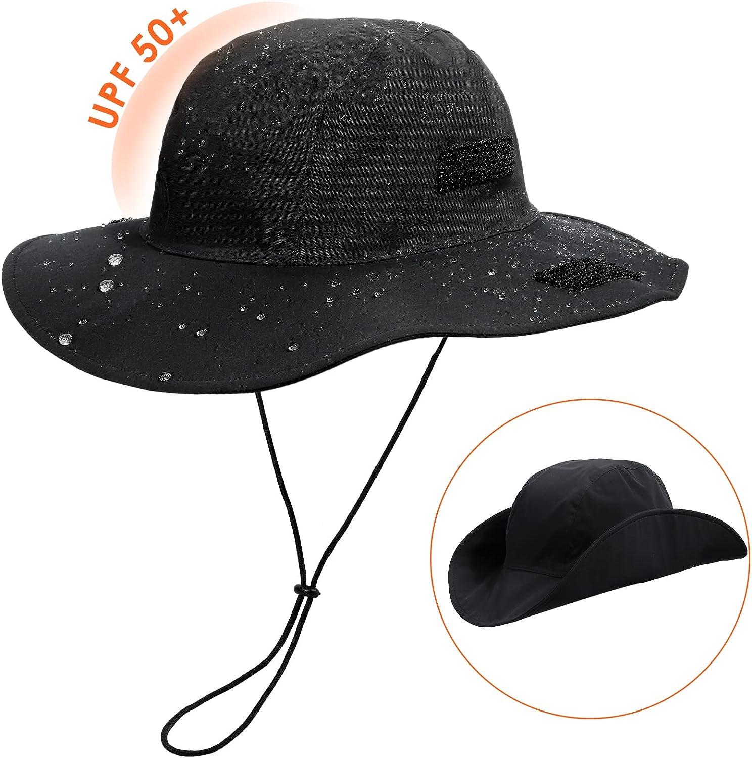 Womens Winter Waterproof Bucket Hat Warm Fleece Lined Rain Hat