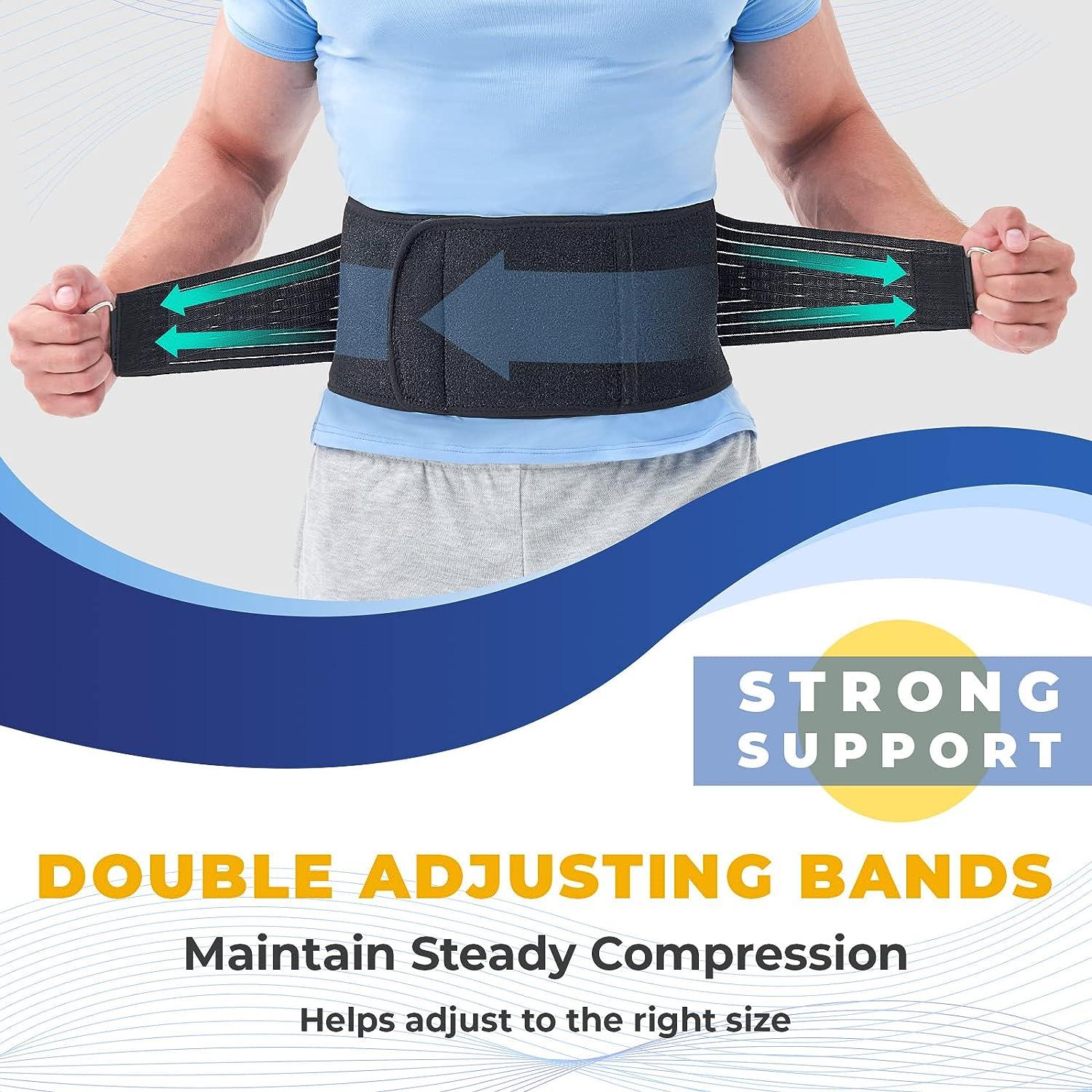 Back Brace for Lower Back Pain Relief - Men Women Back Support Belt for Heavy  Lifting Sciatica Scoliosis Herniated Disc with Lumbar Pad - Adjustable  Lumbar Support Belt Breathable Mesh Design (L