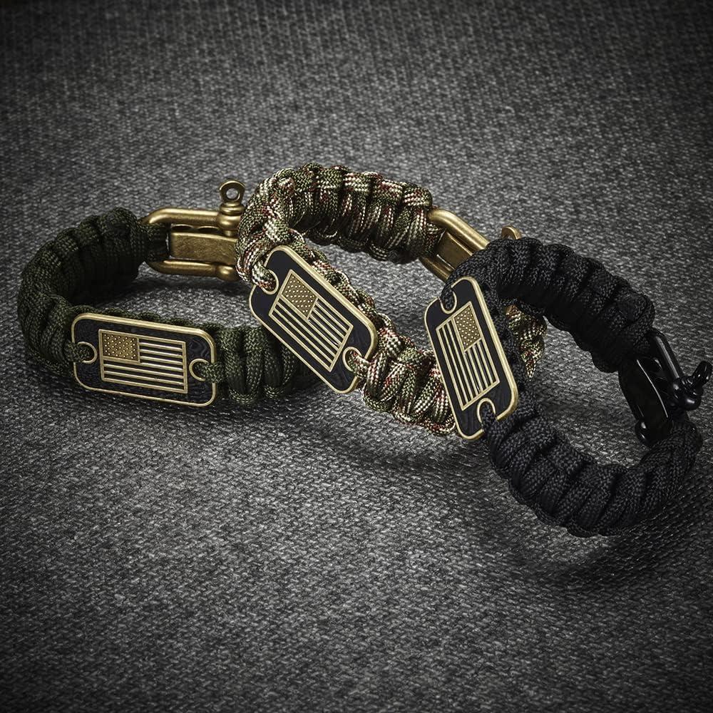 Paracord Survival Bracelet for Men Military Paracord Bracelet Rope