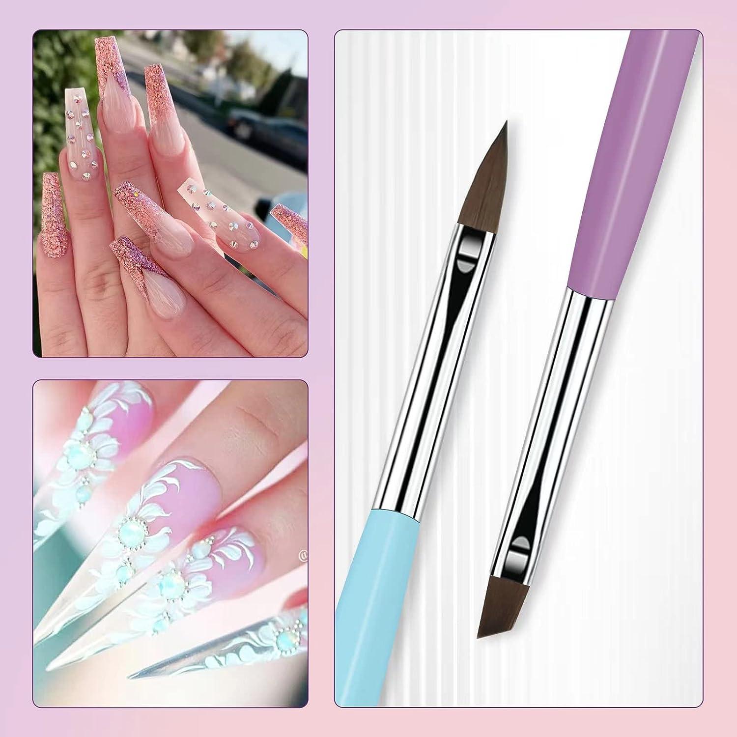 6Pcs Nail Art Brushes Set Extension Builder Pen Gel Polish Design Manicure  Tools