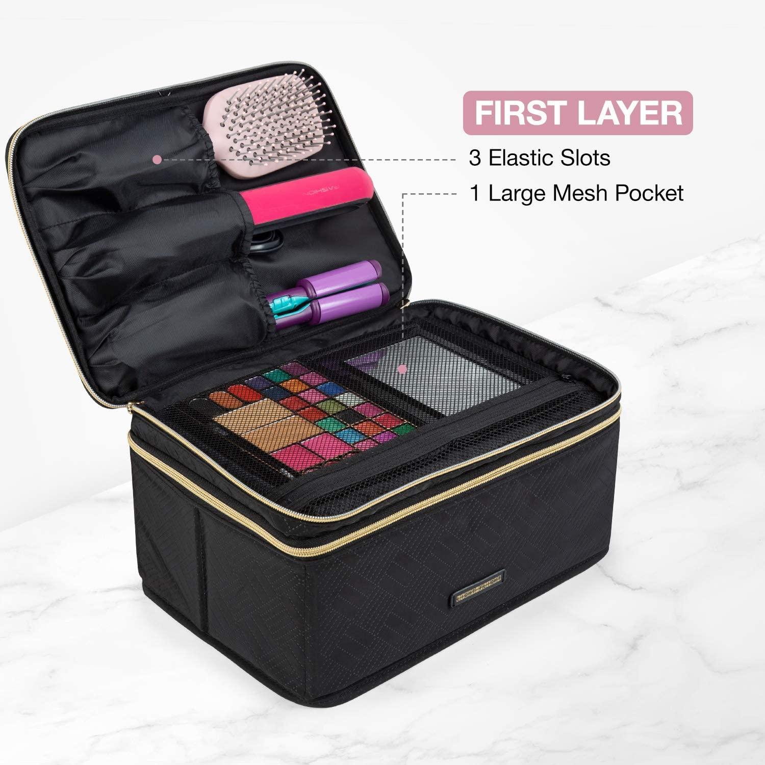 Large Capacity Travel Makeup Organizer Bag With Adjustable