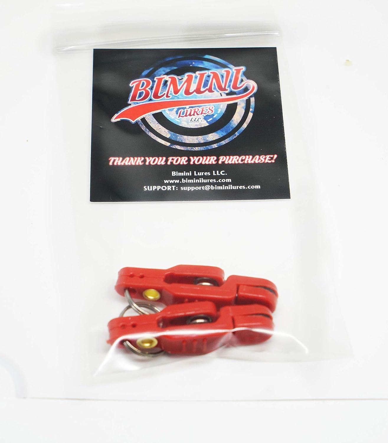 Bimini Lures Pro Snap Weights for trolling - Red Clip Red - 2 Clips per pack