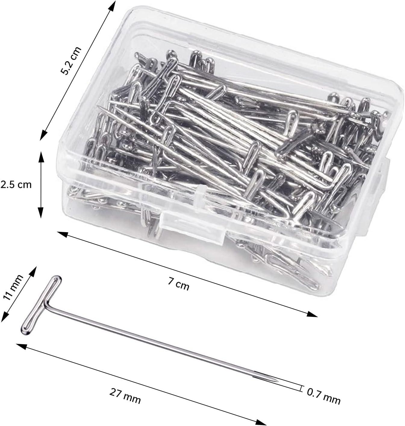 T-Pins, Metal Pins for Macrame & Sewing, 1 Inch Long (27mm) (1 Pack) 