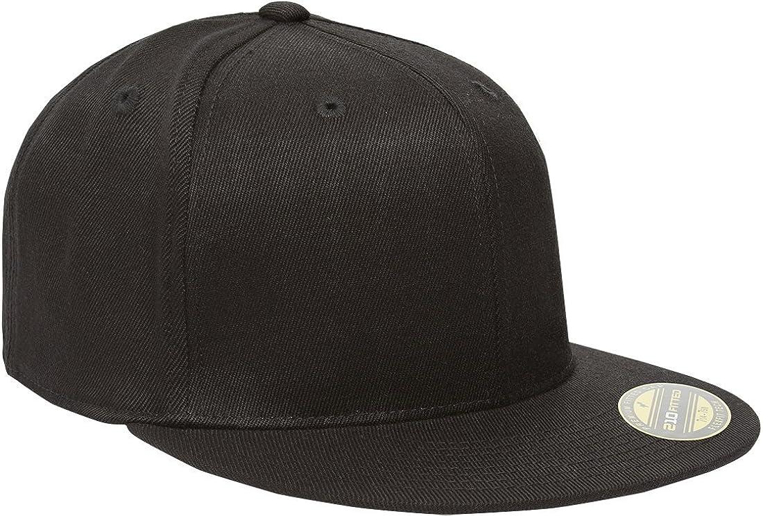 Flexfit Original Blank Fitted Premium Black Flatbill Hat 210 XX-Large