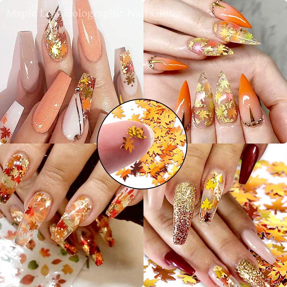 Glitter Nails with Jewels and Gold Make You Look Flashy and Charming.