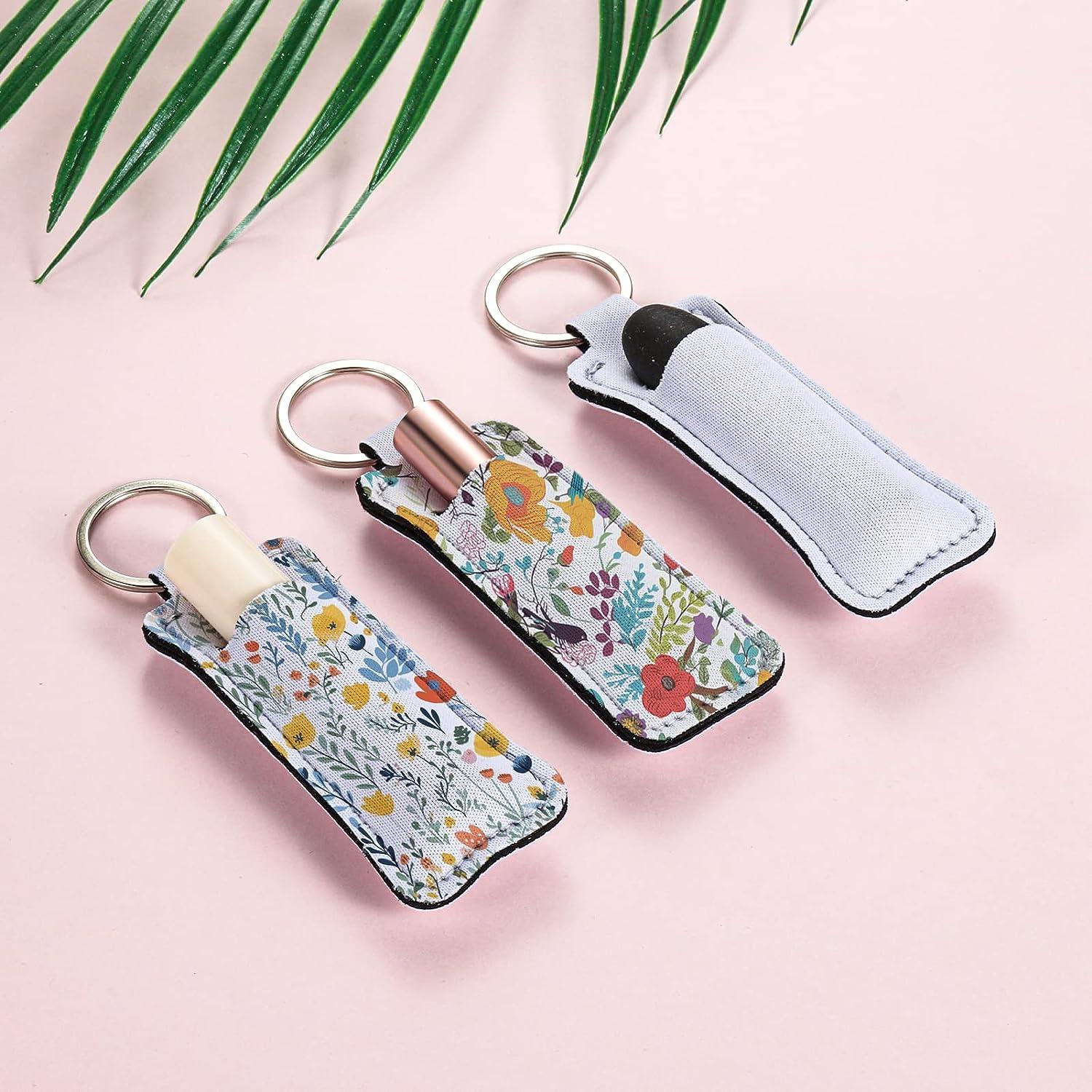 SAVITA 5PCS Sublimation Blank Products, Sets for Cosmetic Bag/Keychain  Holder/Wristlet Keychain/Chapstick Holder/Lipstick Holder, Sublimation  Blanks