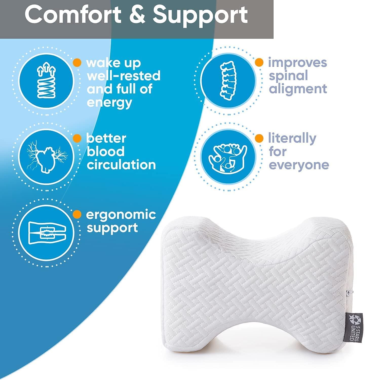 Contour Leg Pillow For Side Sleepers - Memory Foam Wedge For Spine  Alignment, Sciatica, Hip Joint, And Pregnancy Support - Relax Back And  Surgery Pain - Temu Austria