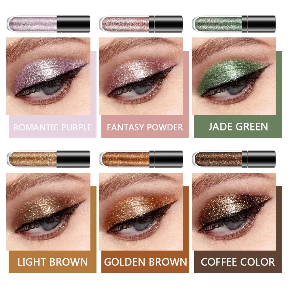 evpct 40 Colors Glitter Sparkle Glue Eyeshadow Makeup Palette,Green W