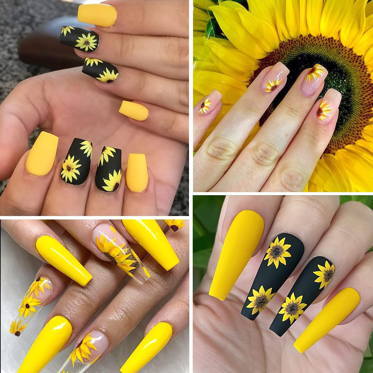 Sunflower Nail Art Decal Sticker - Nailodia
