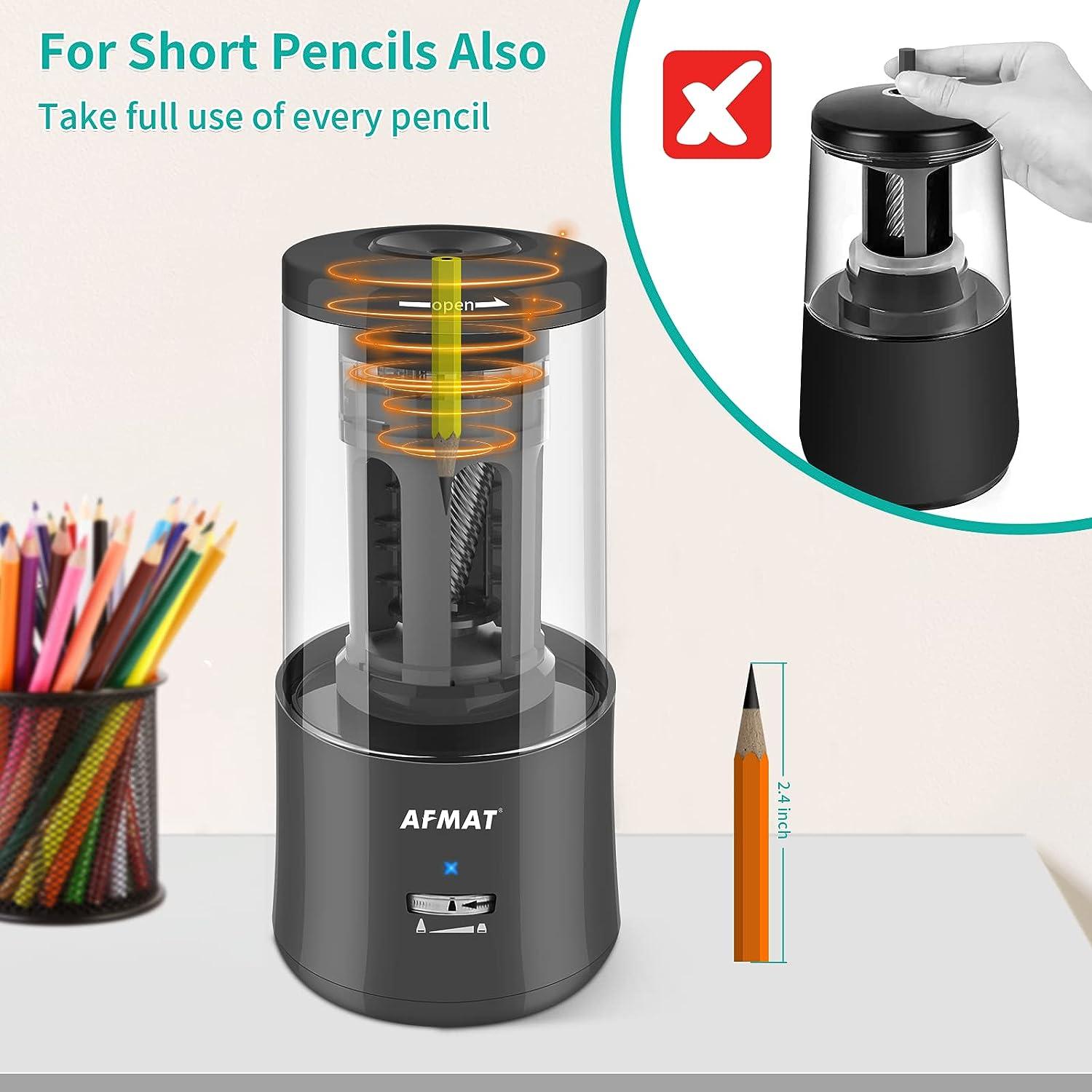 AFMAT Electric Pencil Sharpener for Colored Pencils + Fully Automatic  Hands-F