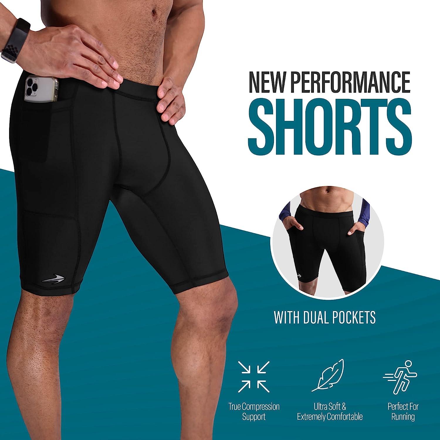 CompressionZ Compression Shorts Men - Compression Underwear for Sports -  Long Workout, Athletic, Biking, Running Mens Spandex : : Clothing