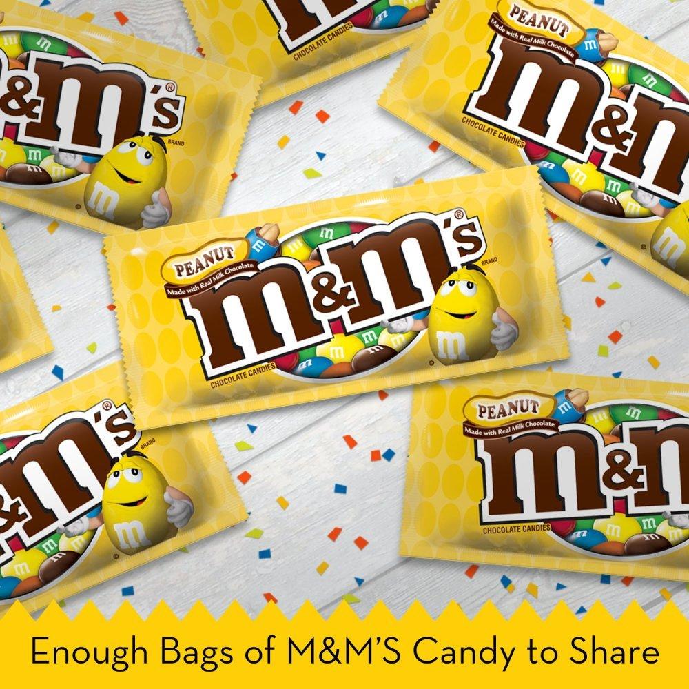 M&M's Peanuts Single, 1.74 Ounces Per Pack - 48 Per Box - 8 Boxes