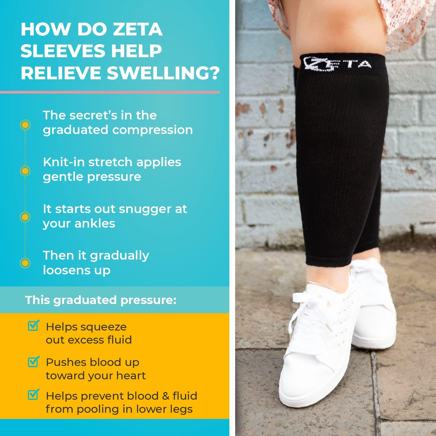Zeta Plus Size Leg Sleeve Support Socks - The Wide Calf