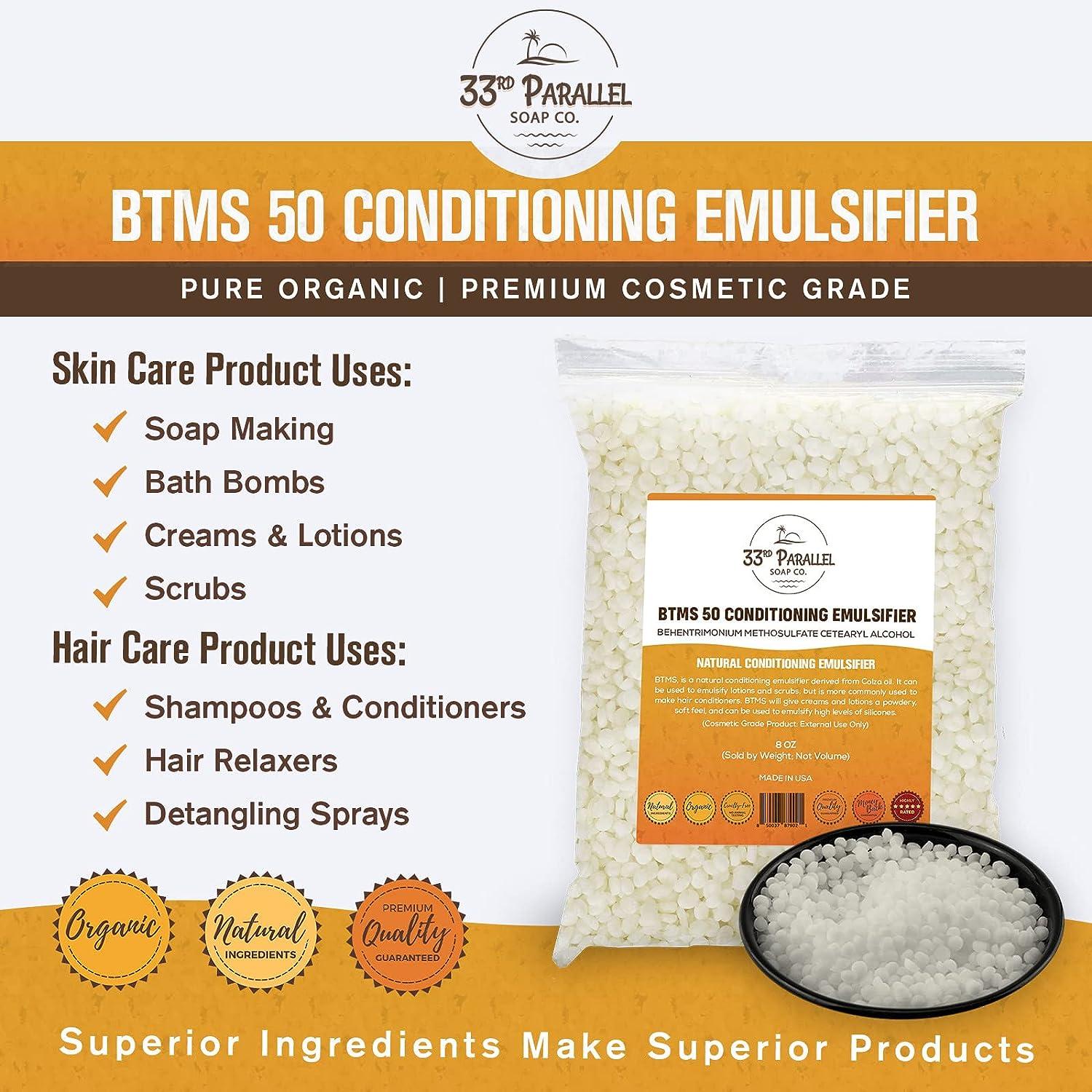 BTMS-50, Conditioning Emulsifying Wax, Vegetable Based Emulsifier for Hair  Care, Creams, Lotions, DIY Skin & Hair Care Product,natural, 1 Kg -   Israel