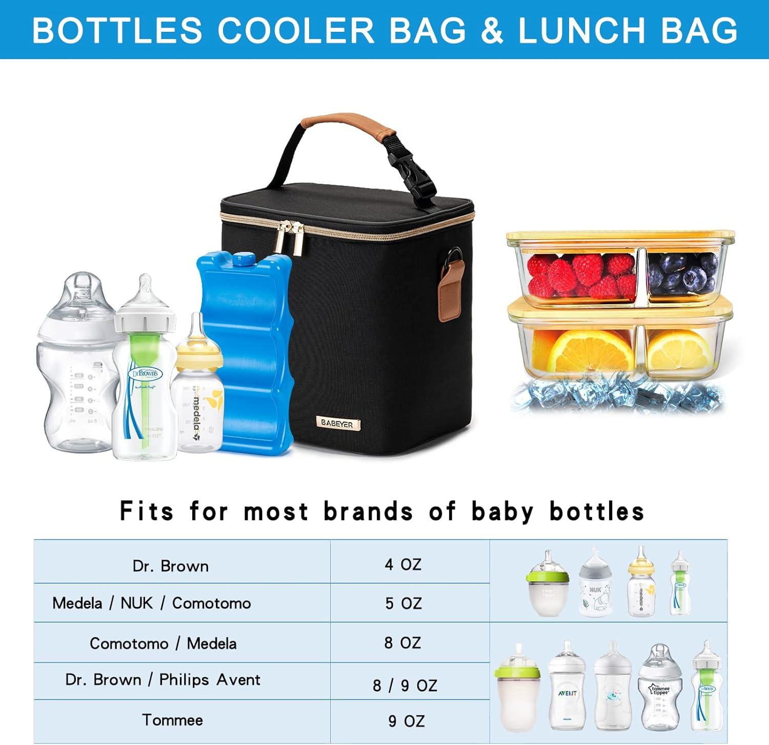 Breastmilk Cooler Bag with Ice Pack, Insulated Lunch Bag for Women