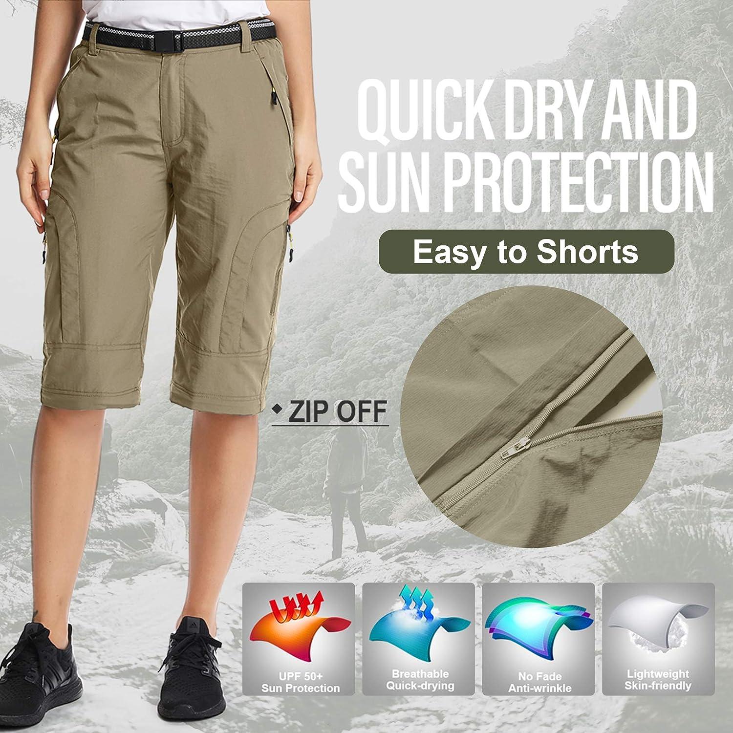 Women's Hiking Pants Convertible Quick Dry Stretch Lightweight Outdoor UPF  40 Fishing Safari Travel Camping Capri Pants 4409,Black, 4 : :  Clothing, Shoes & Accessories
