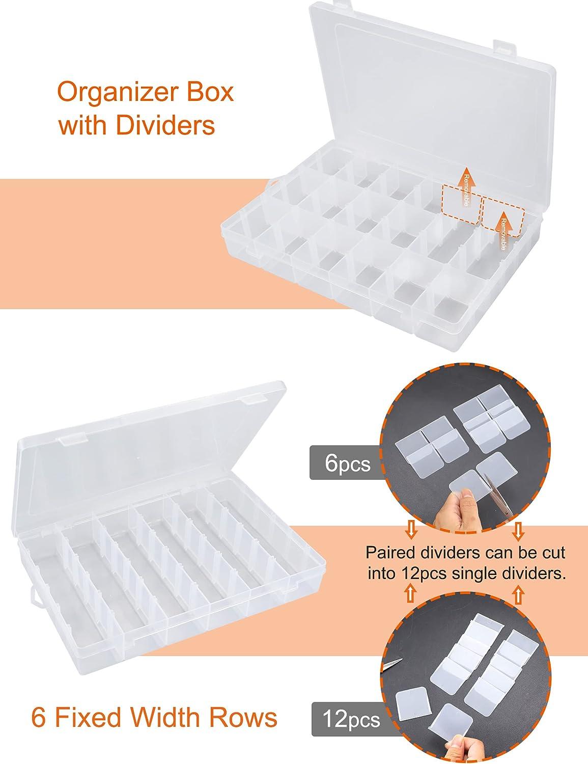 DIFIT Bead Organizer Box Plastic Organizer Box with Dividers Bead  Organizers and Storage, Tackle Box Small Parts Organizer Bead Storage (18  grid 4pcs) : : Home
