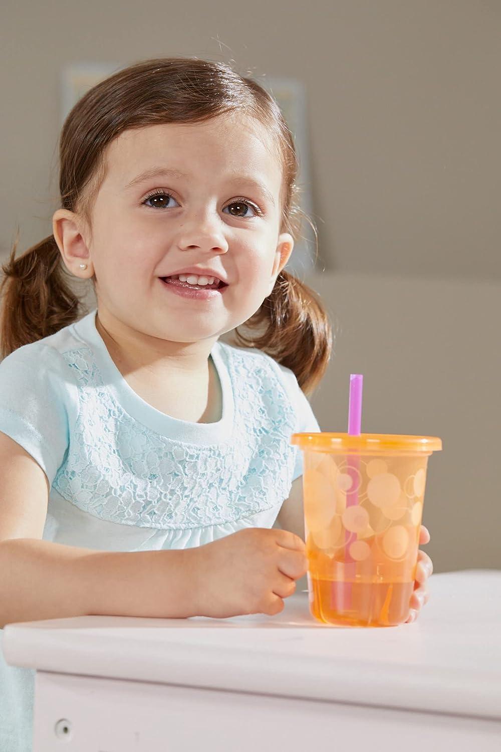 Spill-Proof Straw Cups 10oz 4pk Take and Toss Colors May Vary Kids Reusable  Cup