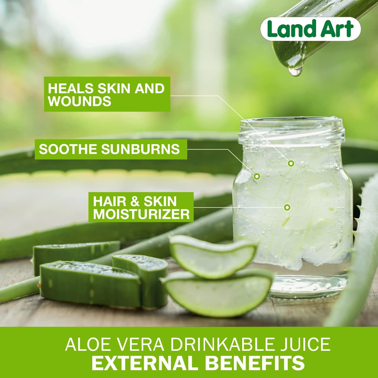 Pure Aloe Vera Juice Unflavored Cold Processed Inner Filet From Organic Fresh Leaves From 1591