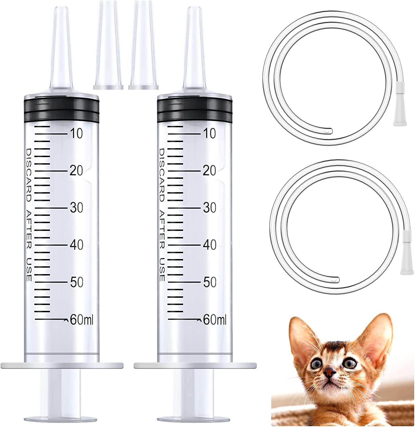 Nuanchu 2 Pieces Pet Syringe Pet Pill Syringe Pet Feeding Syringe Cat –  PETOLY