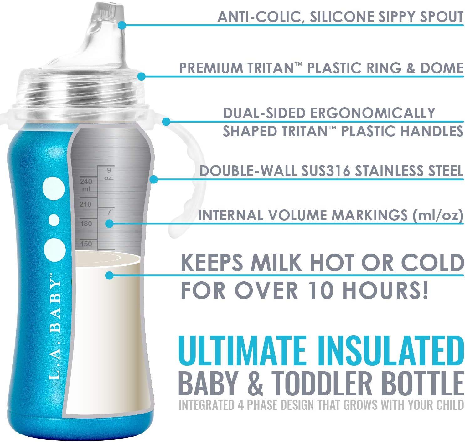 Ultimate Stainless Steel Baby Bottle 9oz Insulated Baby Bottle | Insulate  Milk for 10+ Hours | Non-Toxic Food-Grade Stainless Steel & Food-Grade