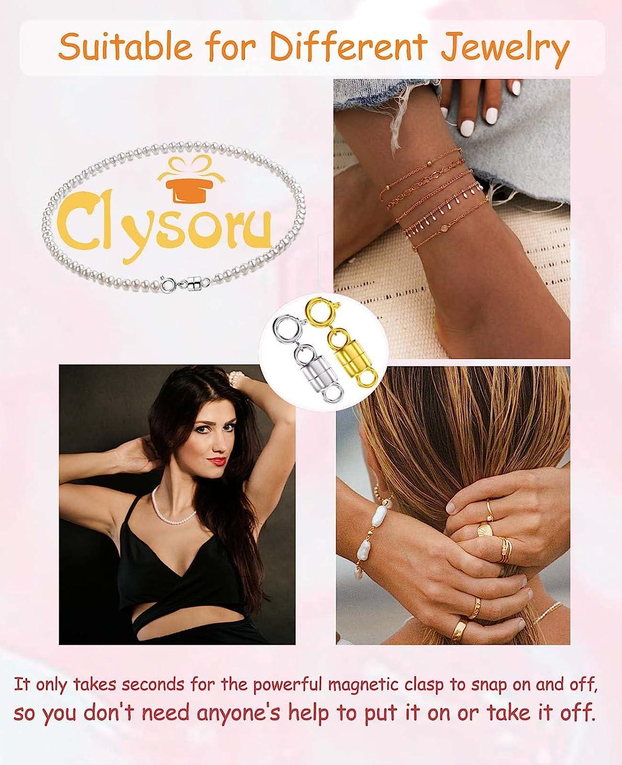 Clysoru Magnetic Necklace Clasps and Closures 14k Gold and Silver