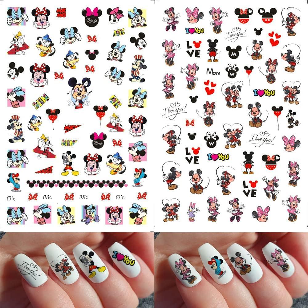 1PCS New Cute Stitch Nail Art Decals 3D Nail Stickers Disney Nail Art  Decoration Cartoon Mickey