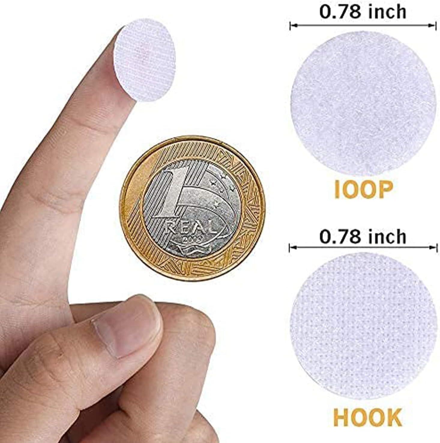 amz Andiniu 300Pcs (150 Pairs) 3/4 Diameter Strong Waterproof Round Dot  Coins Velcro Dots with Adhesive, Sticky Dots for DIY Crafts Office  Classroom